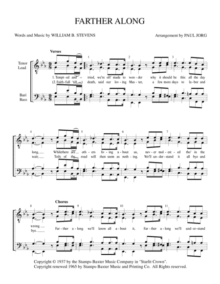 Farther Along (arr. Paul A. Jorg)