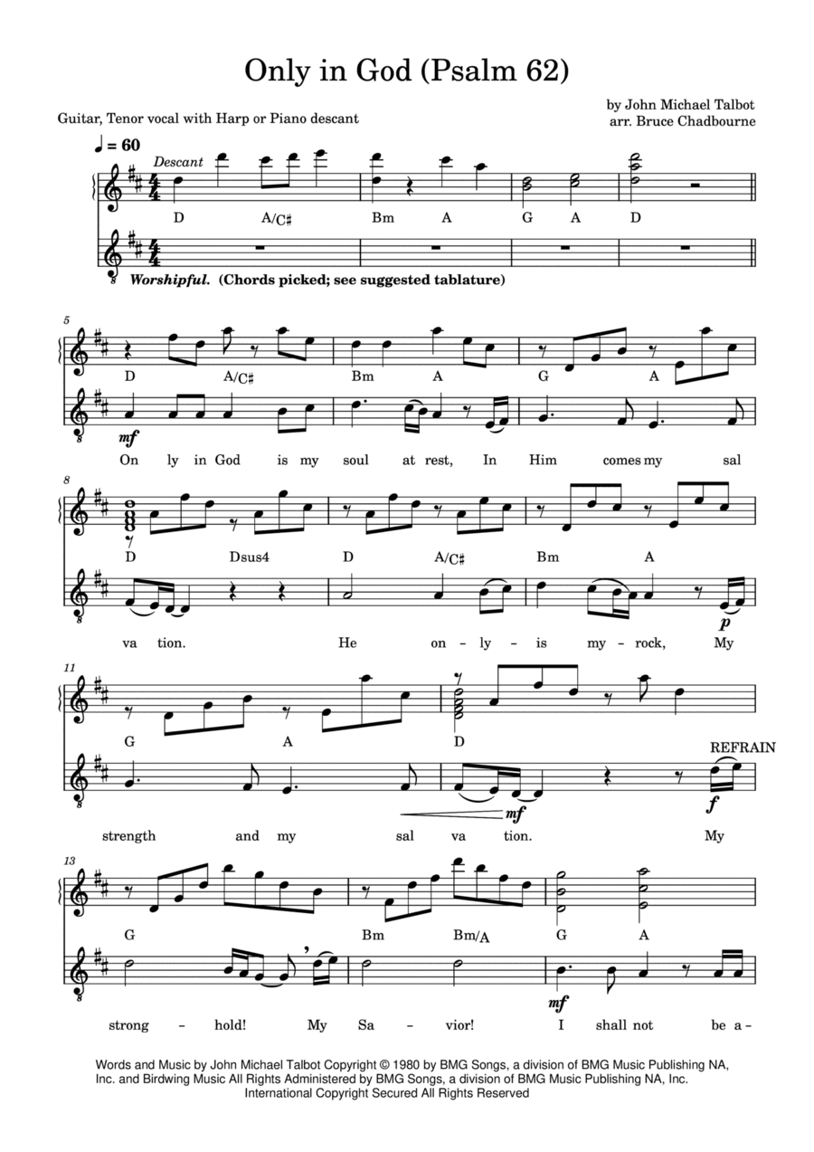Only In God (arr. Bruce Chadbourne)