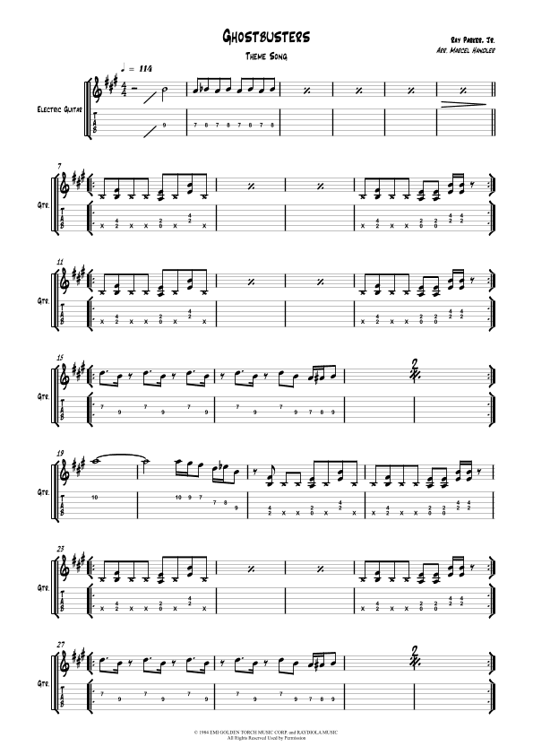 Ghostbusters (arr. Marcel Handler)