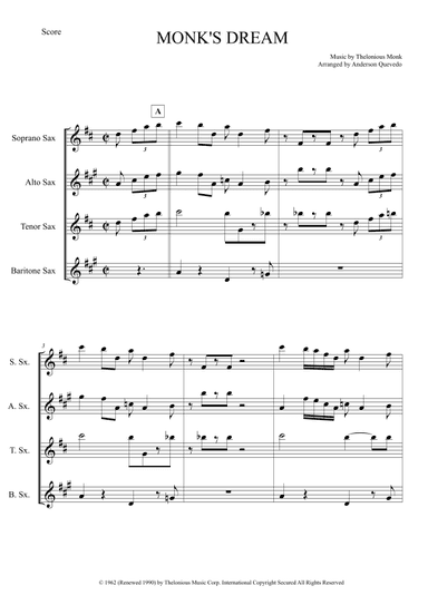 Monk's Dream (arr. Anderson Quevedo)
