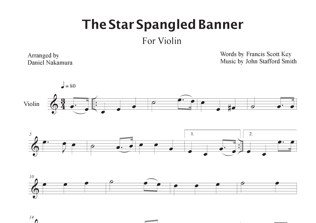 The Star Spangled Banner (For Flute) (arr. Daniel Nakamura)