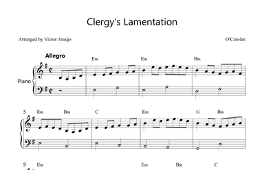 Clergy's Lamentation - Easy Piano Chord Symbols (arr. Arezzo Music)