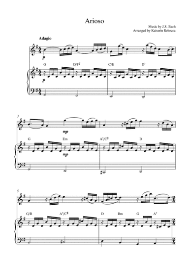 Arioso (for flute solo and piano accompaniment) (arr. Kaiserin Rebecca)