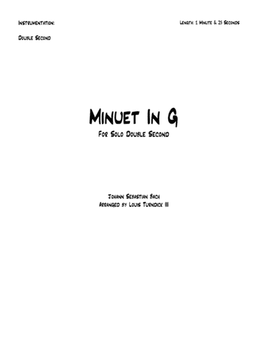 Minuet In G (arr. Louis Turndick III)