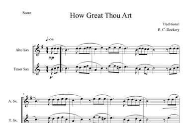 How Great Thou Art (Alto and Tenor Sax Duet) (arr. B. C. Dockery)