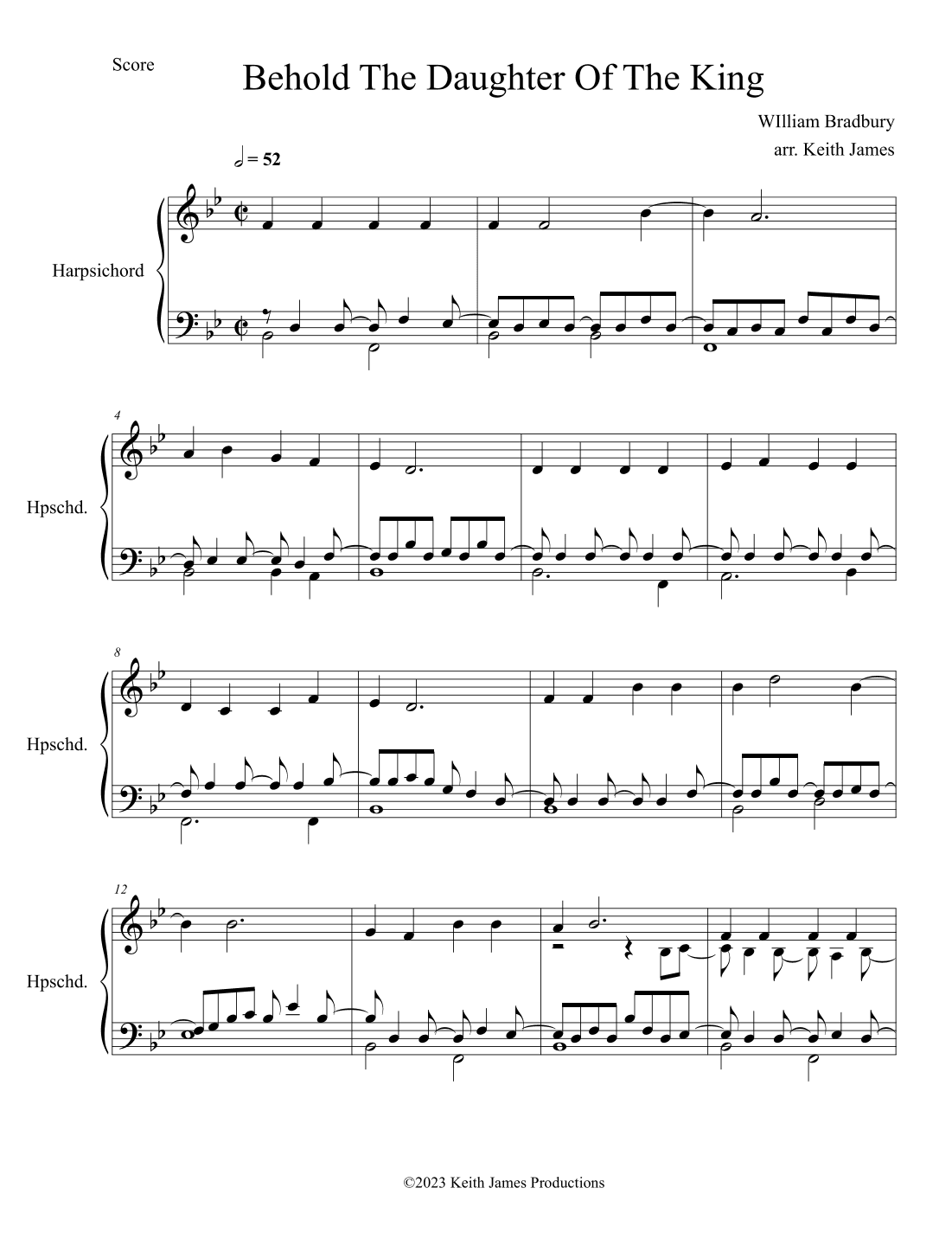Behold, The Daughter Of The King (arr. Keith James)