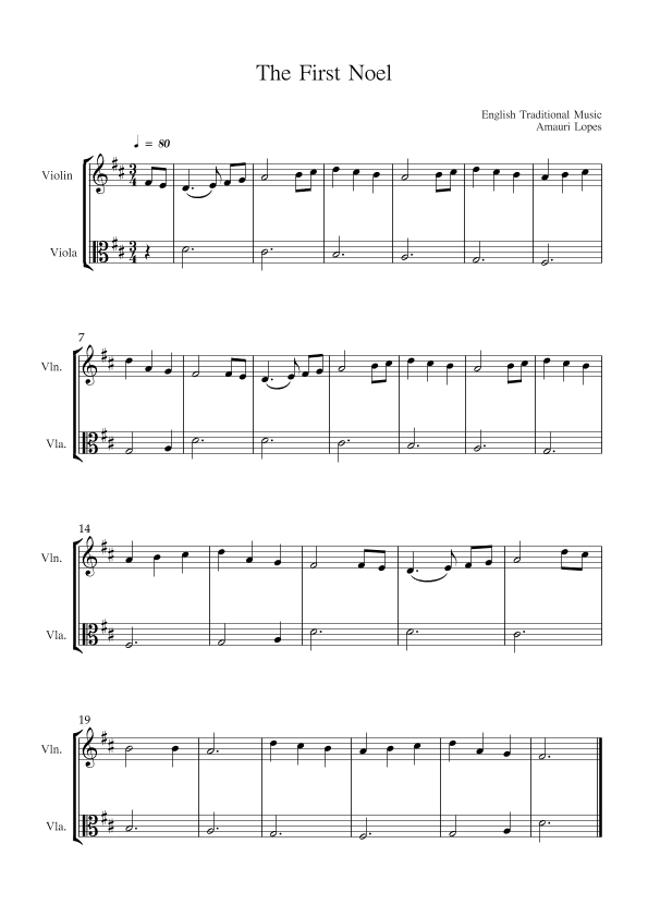 The First Noel (arr. Amauri Lopes)