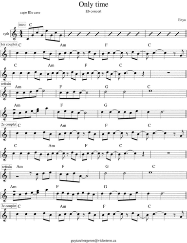 Only Time (arr. Guy Bergeron)