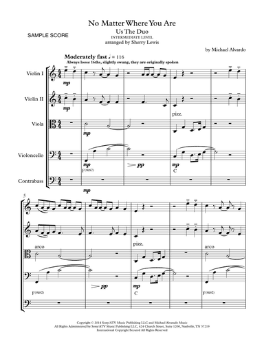 No Matter Where You Are (arr. Sherry Lewis)