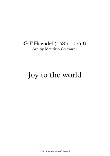 Joy to the world (arr. Maurizio Chiavaroli)