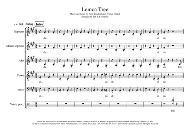 Lemon Tree (arr. Bart E.B. Martens)