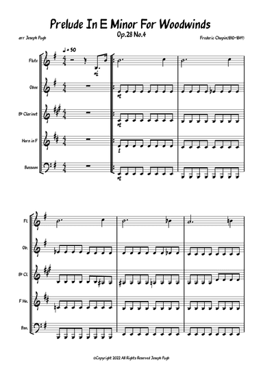 Prelude In E Minor (arr. Joseph Pugh)