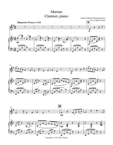 Marian (arr. Jane Frasier)