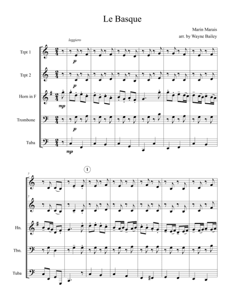 Le Basque (arr. Wayne Bailey)