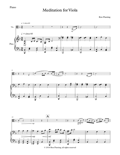 Meditation for Viola