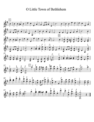 O Little Town Of Bethlehem - Solo Violin (arr. Hannah Strickland)