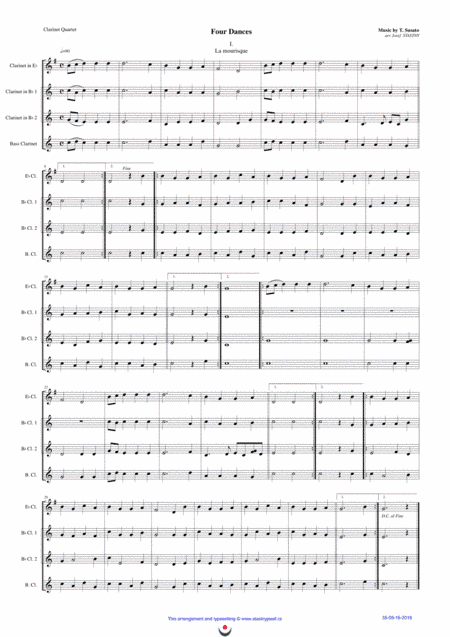 La Mourisque, Pavane, Saltarello, Rondo (SUSATO) (arr. Josef STASTNY)