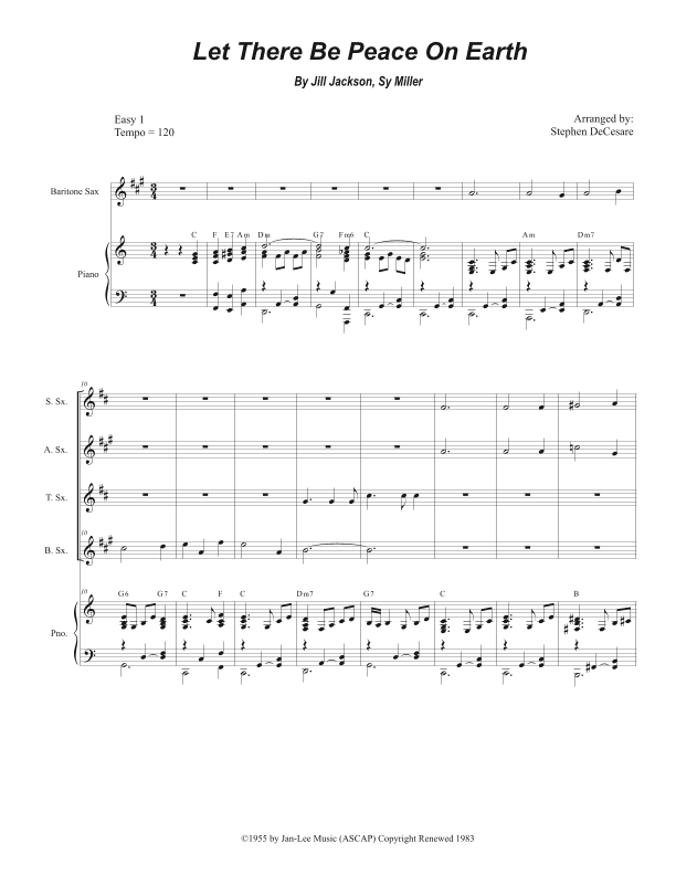 Let There Be Peace On Earth (arr. Stephen DeCesare)