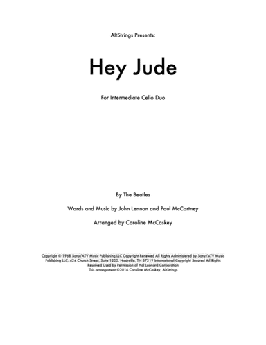 Hey Jude (arr. Caroline McCaskey)