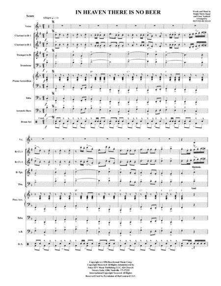 In Heaven There Is No Beer (arr. Dennis Ruello)