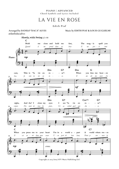 La Vie En Rose (arr. Danilo "Daca" Alves)
