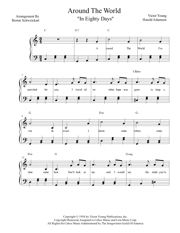 Around The World (arr. Bernie Schweickart)