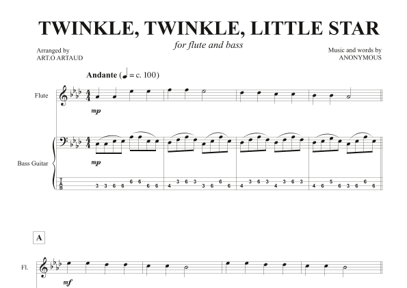 Twinkle Twinkle Little Star (arr. Art.o Artaud)