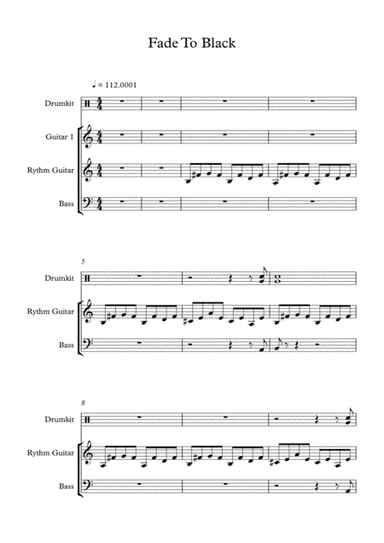 Fade To Black (arr. Hugo Neves)