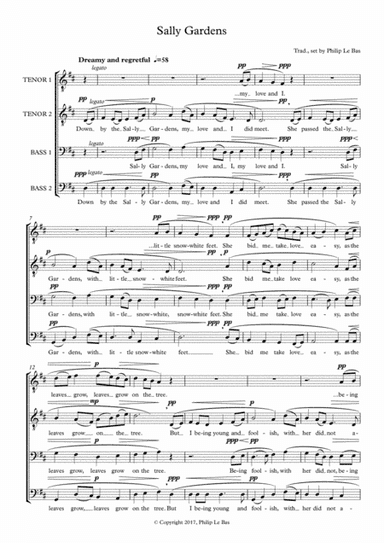 Sally Gardens (arr. Philip Le Bas)