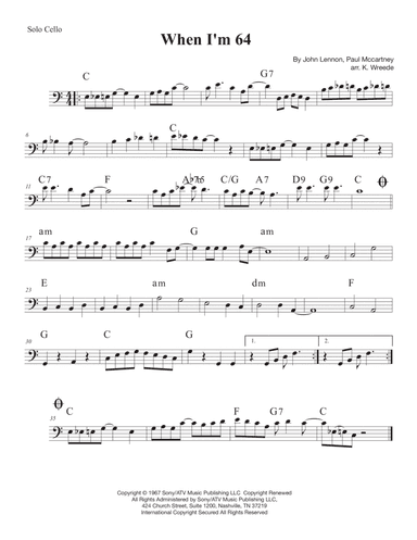 When I'm Sixty-four (arr. K. Wreede)