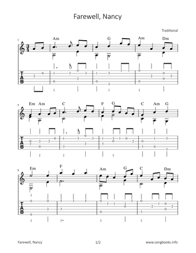 Farewell, Nancy (arr. Bettina Schipp)