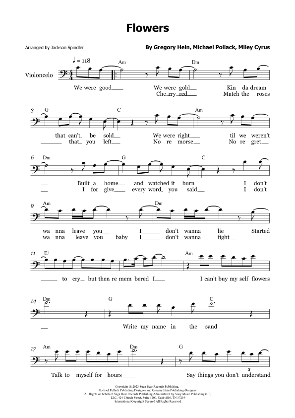 Flowers (arr. Jackson Spindler)