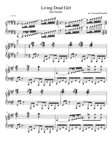 Living Dead Girl (arr. VeronicaPiano88)