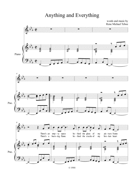 Anything and Everything (piano and voice)