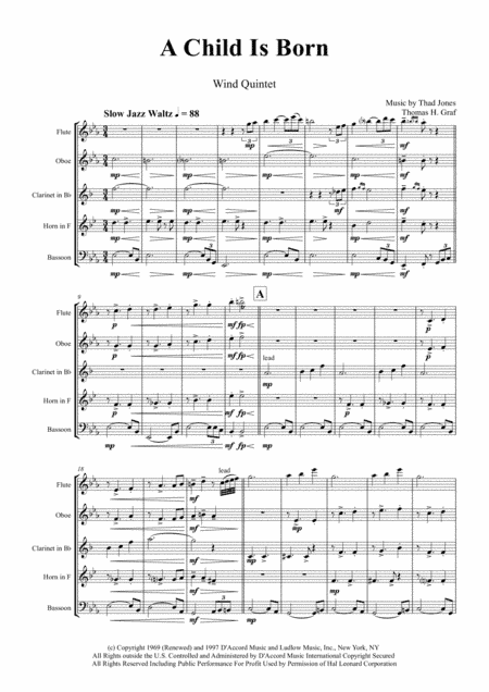 A Child Is Born (arr. Thomas H. Graf)