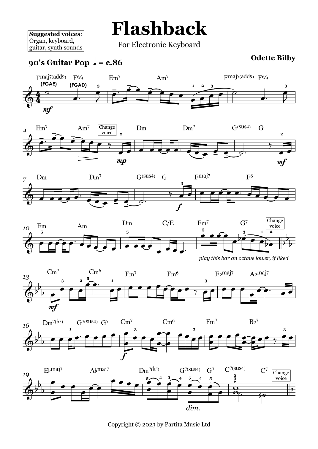 Flashback (Keyboard Solo Grade 5)
