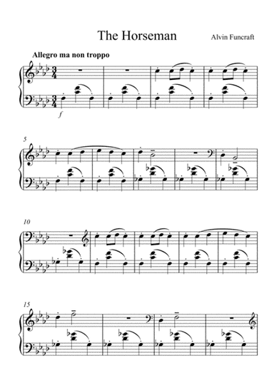 The Horseman - piano piece - F minor