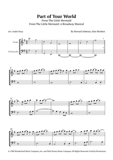 Part Of Your World (arr. André Nusa)