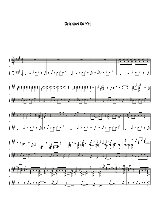 Dependin' On You (arr. Biegler)