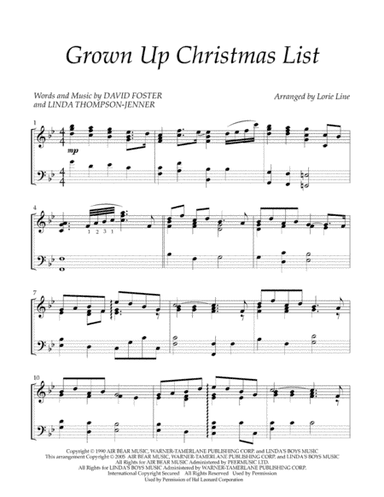 Grown-Up Christmas List (arr. Lorie Line)