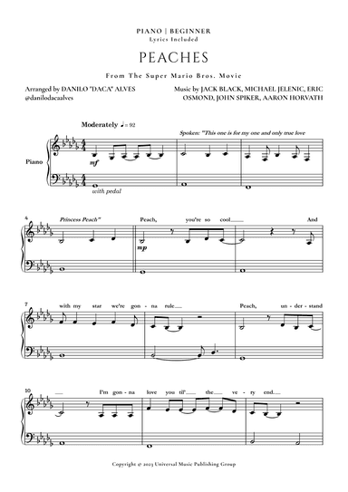 Peaches (arr. Danilo "Daca" Alves)