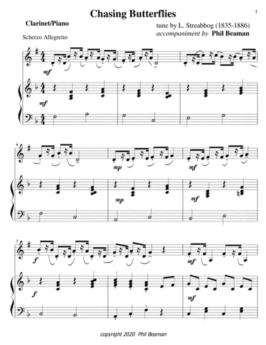 Chasing Butterflies-clarinet/piano (arr. Phil Beaman)