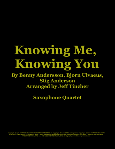 Knowing Me, Knowing You (arr. Jeff Tincher)