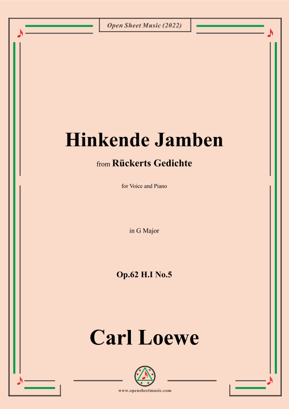 Loewe-Hinkende Jamben,in G Major,Op.62 H.I No.5 (arr. OSM Press)