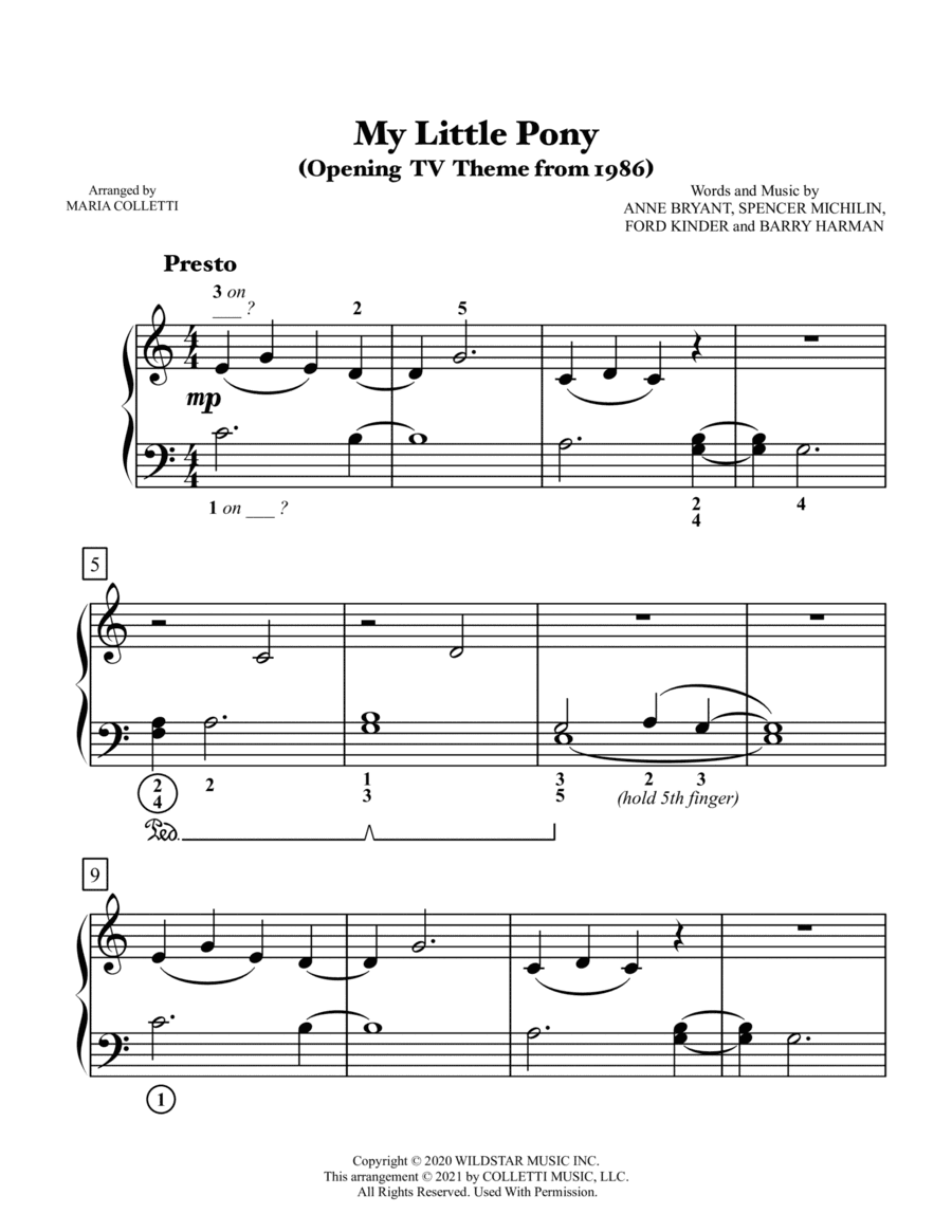 My Little Pony N Friends (arr. Maria Colletti)