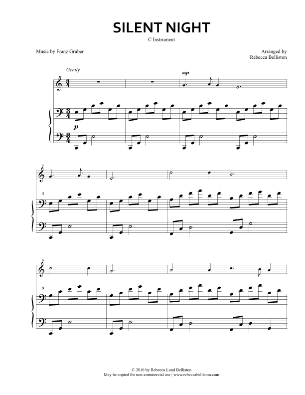 Silent Night (C Instrument)
