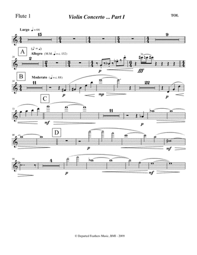 Violin Concerto (2009) Flute part 1