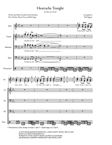 Heartache Tonight (arr. Bob Eggers)