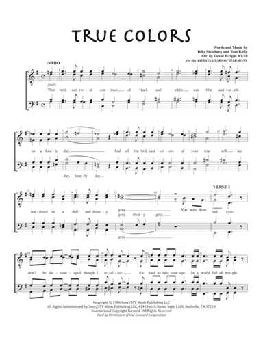 True Colors (arr. David Wright)