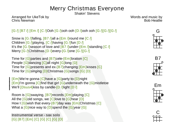 Merry Christmas Everyone (arr. UkeTok)